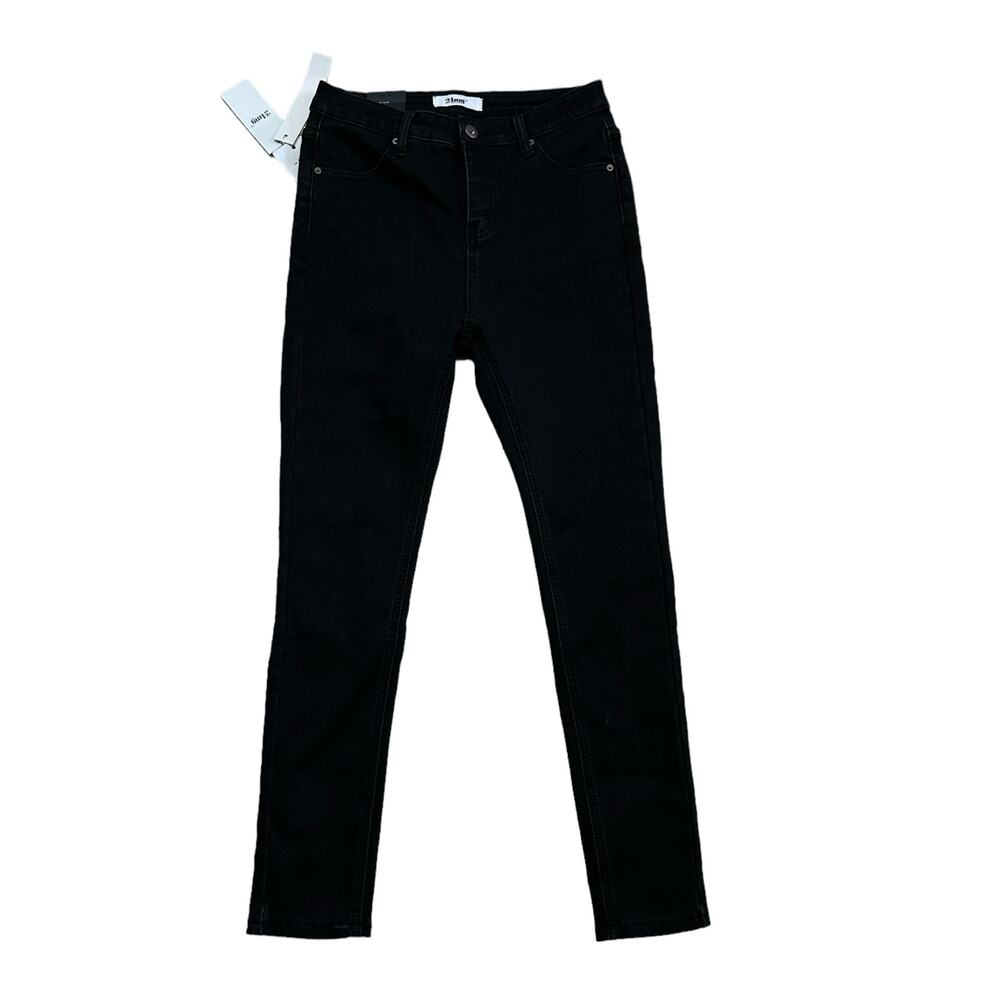 24MG Korean Fashion Black Denim Jeans size 28 Waist New Streetwear